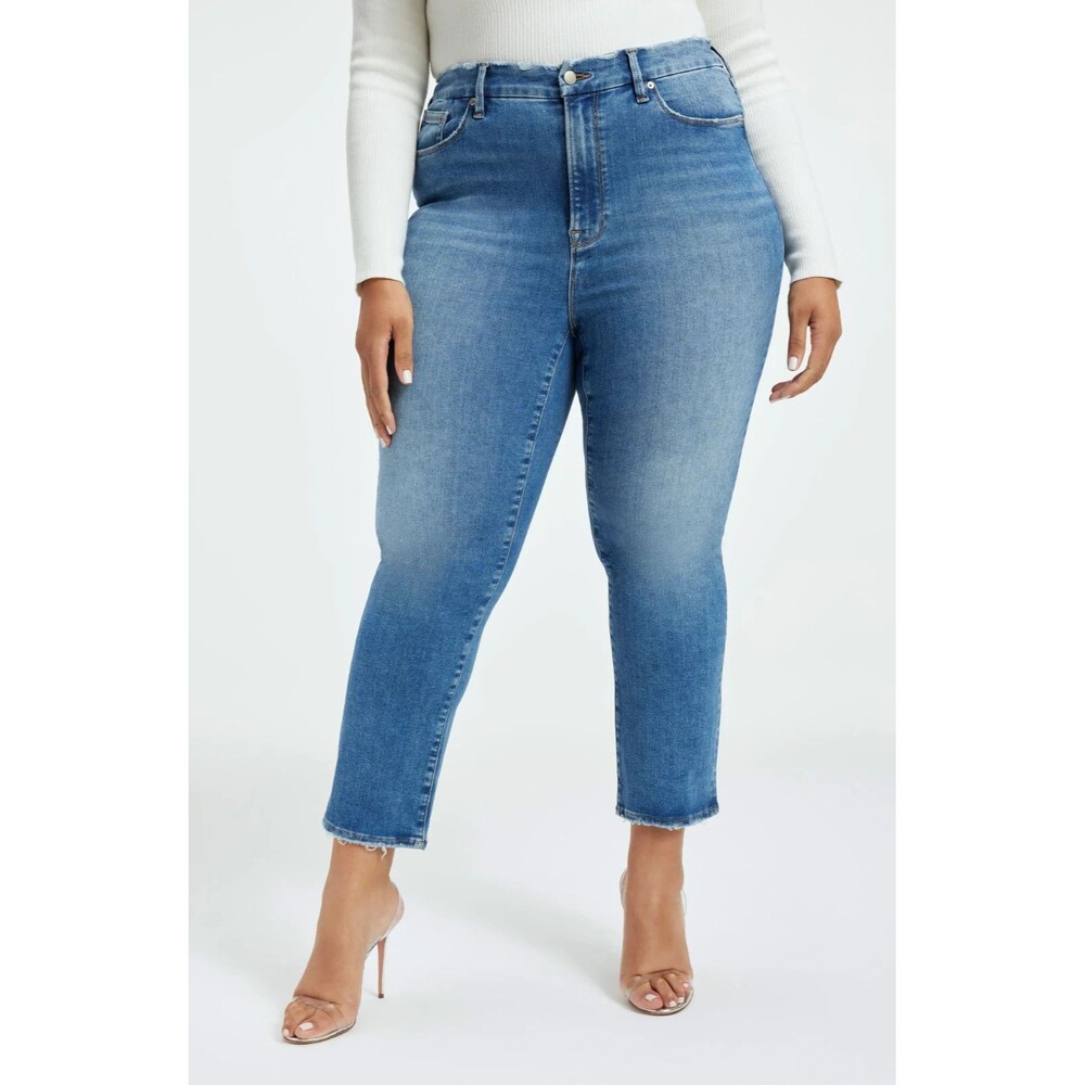 Good American Women’s Always Fits Good Legs Straight Leg Jeans Size 28/32 NWT